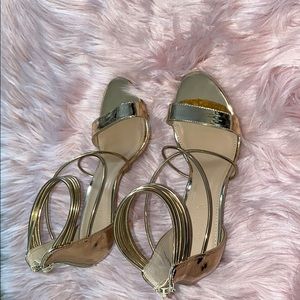 Gold Strap Heels